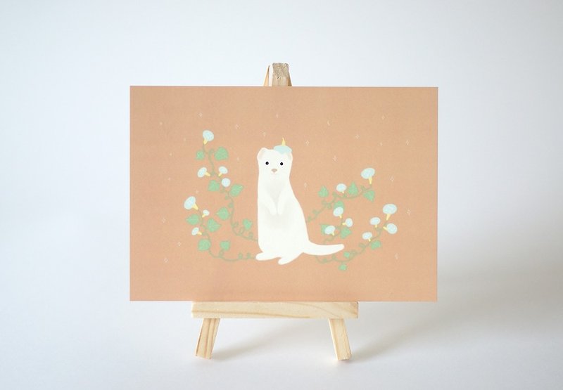 [Horned forest] little ball of fur yugao ferret postcard (single) - การ์ด/โปสการ์ด - กระดาษ 