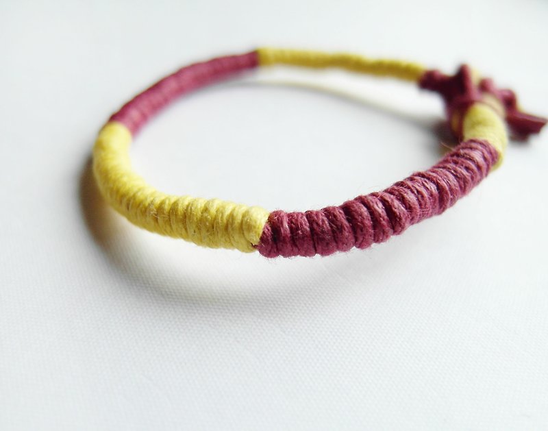 Paragraph / hand-woven bracelet - Bracelets - Other Materials Yellow