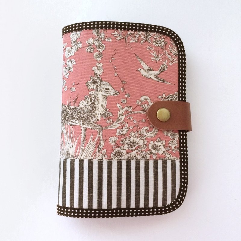 Deer deer passport holder - Pink - Passport Holders & Cases - Cotton & Hemp Pink