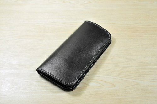 MICO Handicraft MICO 手縫簡約長銀包 / 長夾 / 皮夾 / 財布 (黑)