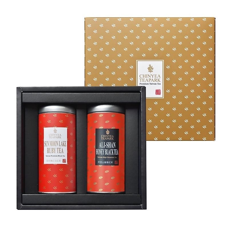 Premium Taiwan Black Tea Set - Alisah Honey tea & Sunmoonlake Ruby tea - ชา - โลหะ สีทอง