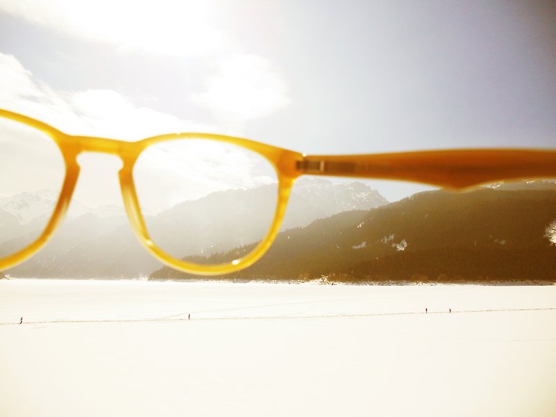 光學眼鏡│手工板材│焦糖色│復古梨形鏡框│2is 008C4 - 眼鏡/眼鏡框 - 其他材質 橘色