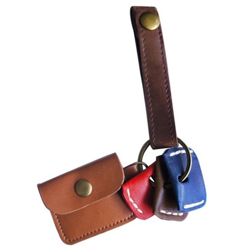 YIZISTORE Wallets key ring pendant key sets (A) - Keychains - Genuine Leather 