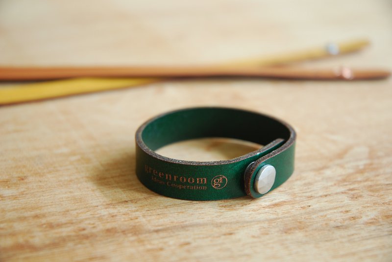 GR 綠色手環-S - 手鍊/手環 - 真皮 綠色