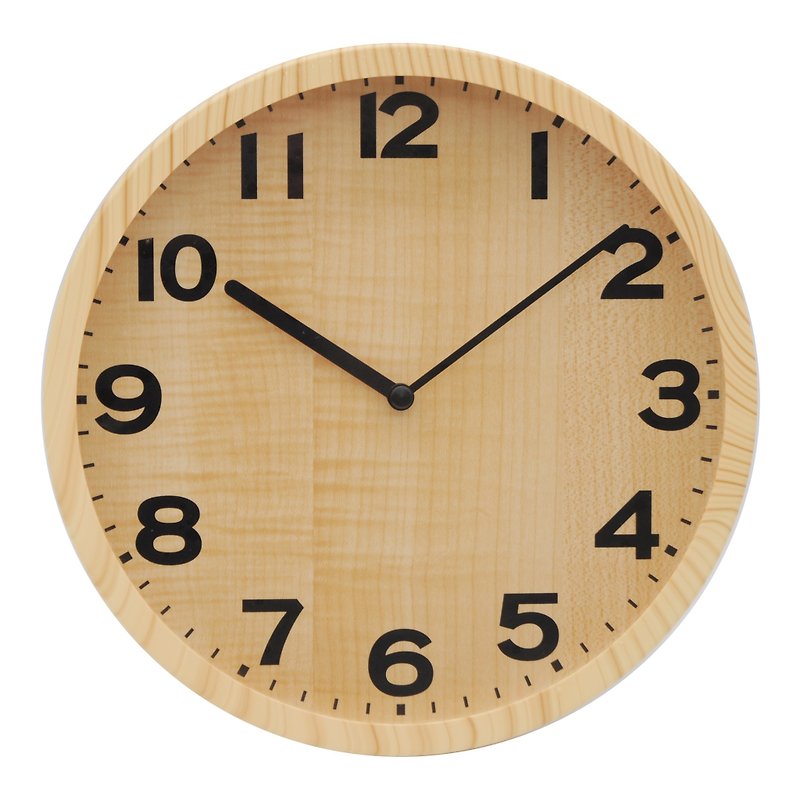 Natural-Home Design Wall Clock Natural Wood Grain Silent Silent Bedroom Living Room Office Clock - Clocks - Plastic Gold