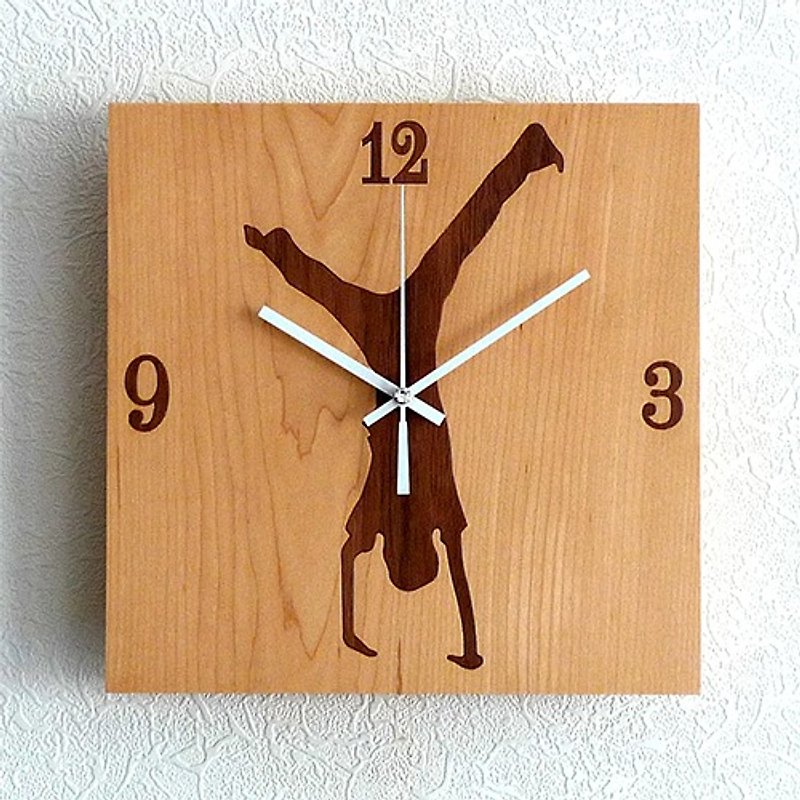 Dance idiot heads down!! - Clocks - Wood 