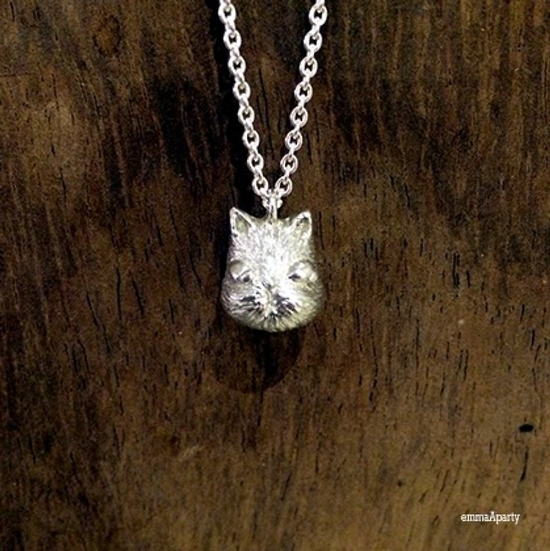 emmaAparty handmade sterling silver necklace ``cat bean'' (three-dimensional work) - Necklaces - Sterling Silver 