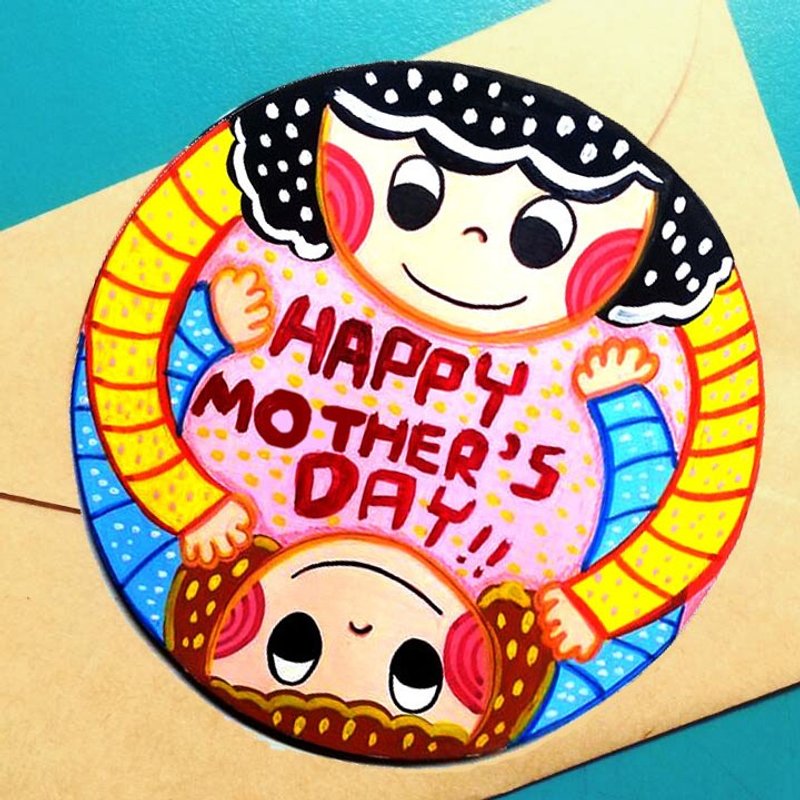 Mother's Day card combination bun - Cards & Postcards - Paper Multicolor