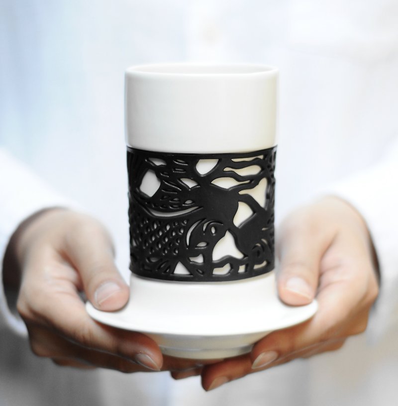 【奉茶有魚 T-FISH】瓷杯  茶杯  簡約  飲茶  禮物 - 茶具/茶杯 - 其他材質 黑色