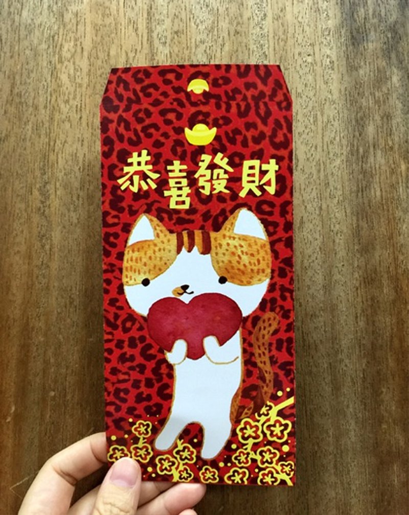貓咪紅包袋 - 紅包袋/春聯 - 紙 紅色