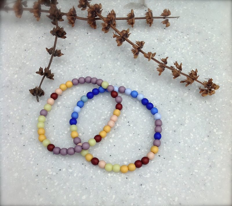 Bracelet ∞ semi-circular colorful, semi-circular autumn - สร้อยข้อมือ - พลาสติก หลากหลายสี