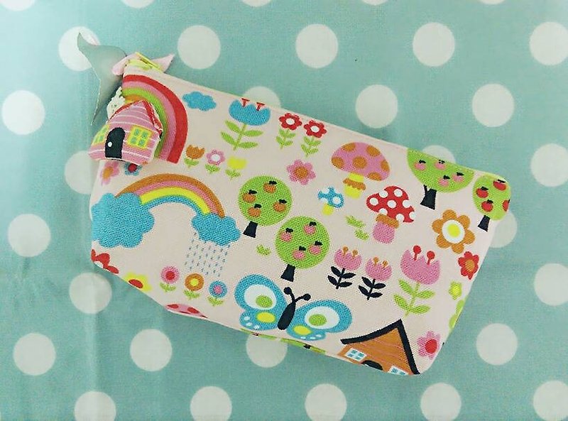 Nuannuan small bag series-Rainbow cosmetic bag (there is only one in the world) - Toiletry Bags & Pouches - Other Materials 