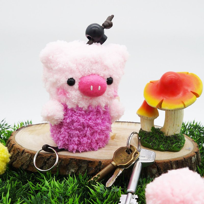 マシュマロ動物財布 - キーケースで（豚の別） - キーホルダー・キーケース - その他の素材 ピンク