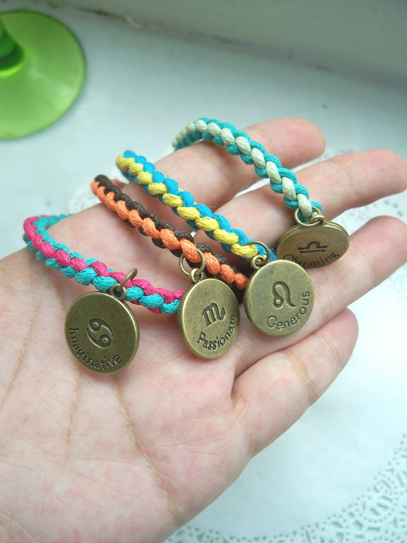 Capricorn woven bracelet -1 bar - Optional color - สร้อยข้อมือ - วัสดุอื่นๆ หลากหลายสี