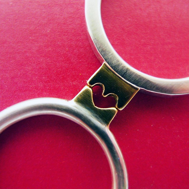 国王と王妃はこうツイートしました〜スターリングシルバーの指輪で作られた最もホットな手作りの詩で、恋人たちは愛に満ちた気持ちになります！ - ペアリング - シルバー 