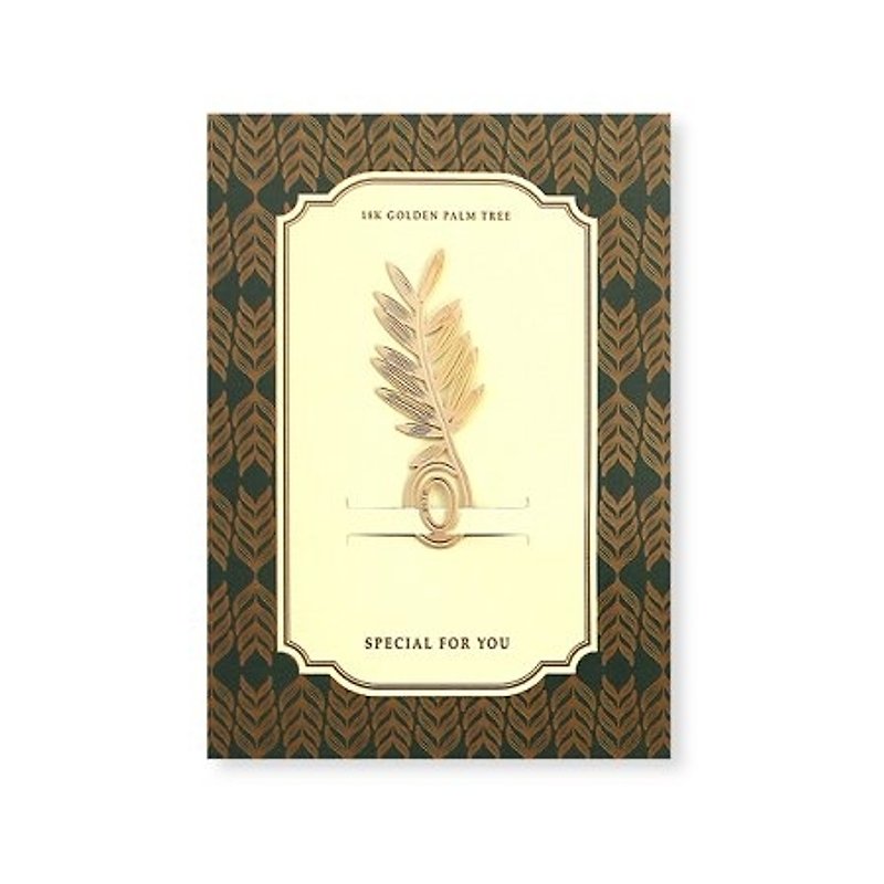 FUNZAKKA-18K gold bookmark natural system modeling - palm trees, BZC24142 - Cards & Postcards - Paper Green
