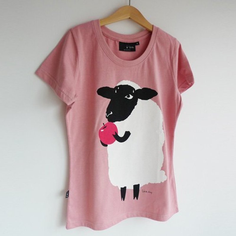 : Urb [Apple] female sheep / pink / T-shirts - Women's T-Shirts - Cotton & Hemp Pink