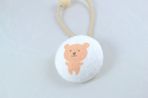 alma-handmade 手感布包釦髮束 - 小熊