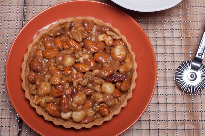 Peng caramel nut pie - เค้กและของหวาน - อาหารสด สีทอง