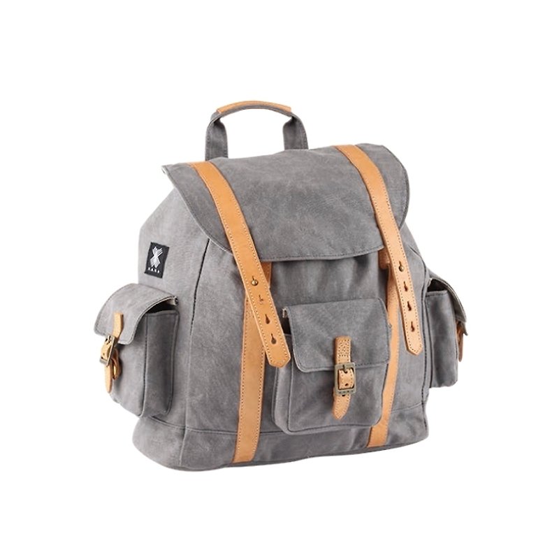 H.A.N.D backpacks │S│ light smoke - Backpacks - Cotton & Hemp Gray
