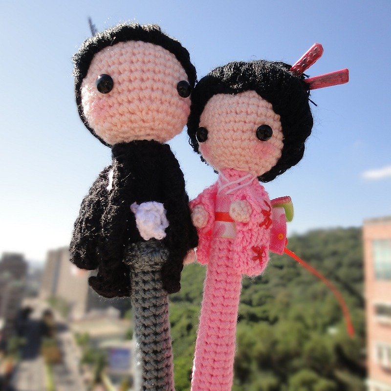 "Hand-made Woolen Yarn" ♥Japanese Kimono♥Signature Pen - Stuffed Dolls & Figurines - Other Materials Multicolor