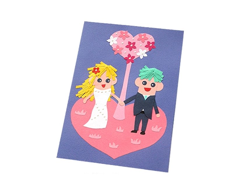 クラフトカード：結婚式のカード - カード・はがき - 紙 パープル