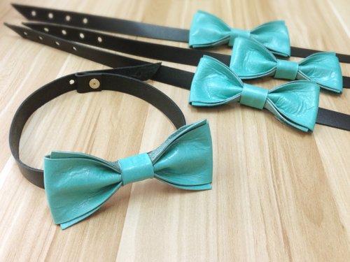 **定製化** mico 手工皮革蝴蝶領結 bow tie