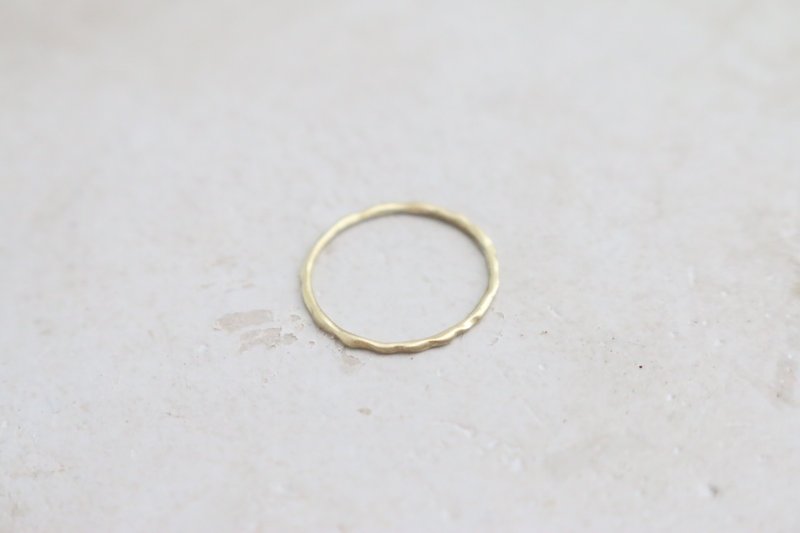 Brass ring 0341 simple - แหวนทั่วไป - ทองแดงทองเหลือง สีทอง