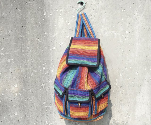 Mexican hand woven on sale backpack