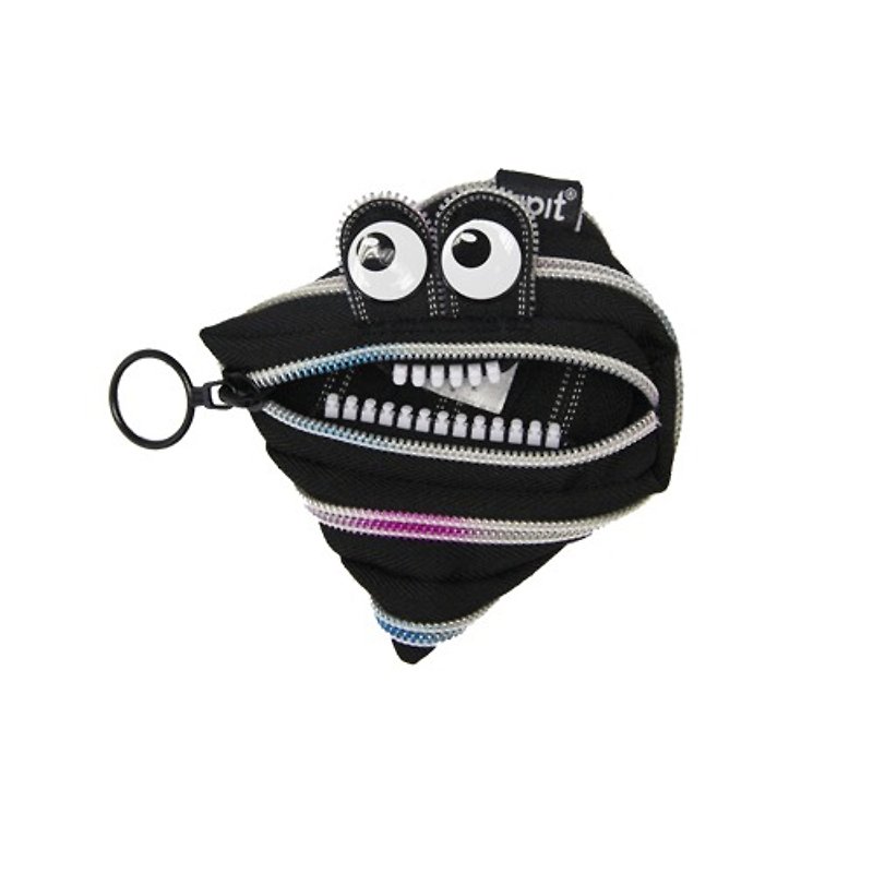Zipit Rainbow Monster Zipper Bag (Small) - กระเป๋าสตางค์ - วัสดุอื่นๆ สีดำ