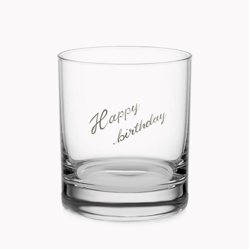 245cc【父親節客製禮物】厚底威士忌杯刻字酒杯 生日送禮 - 酒杯/酒器 - 玻璃 透明