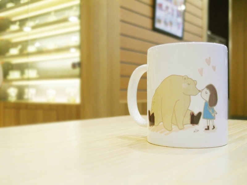 Xiu Xiu Bear / kiss / Mug - แก้วมัค/แก้วกาแฟ - วัสดุอื่นๆ สึชมพู