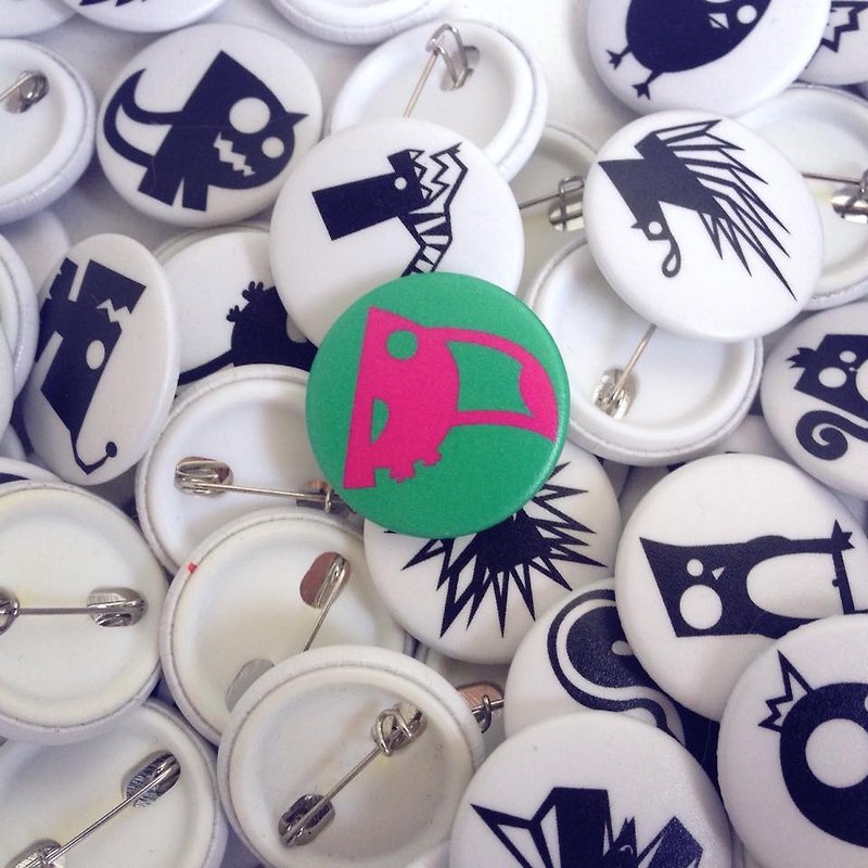 JokerMan-Colorful cute animal/English letter small badge-No.16 toucan - Badges & Pins - Plastic Green