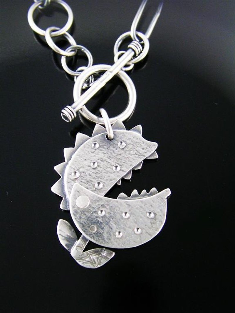 Ark Series --- piranha Silver Necklace - Necklaces - Other Metals 
