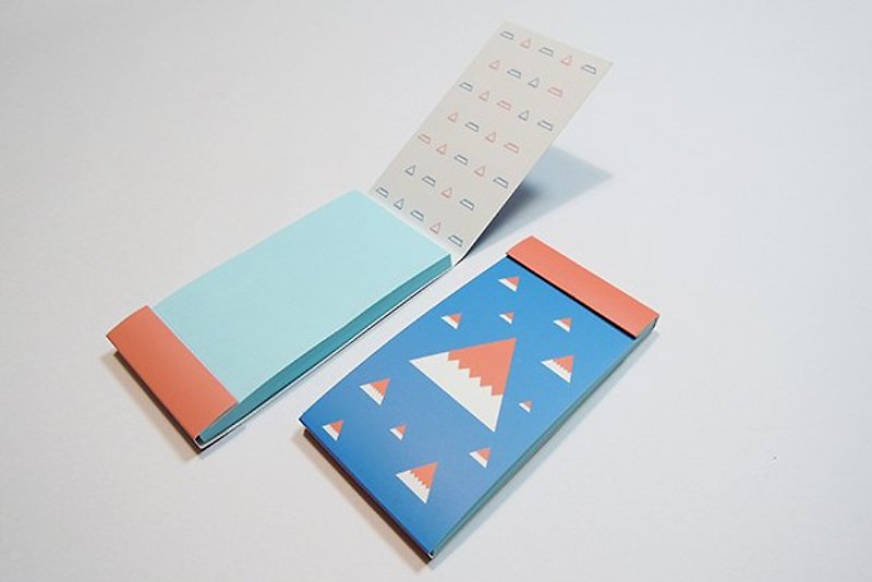 三角形鋸齒名片型便條紙 - 藍 - 便條紙/便利貼 - 紙 藍色
