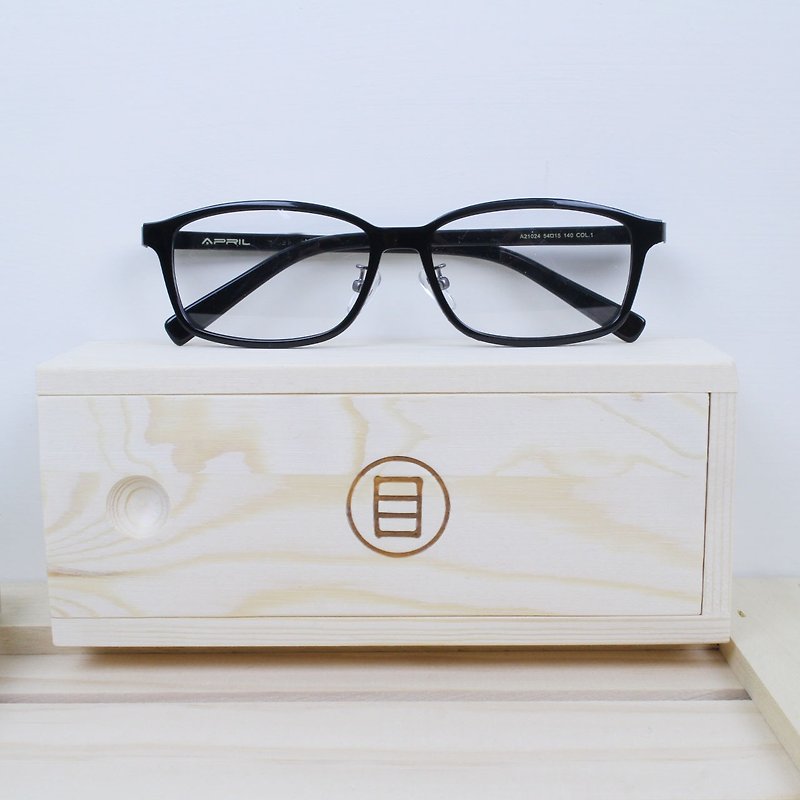 18公克 超輕精緻鏡框 不壓鼻梁超舒適 百搭黑鏡框 眼鏡 - Glasses & Frames - Other Materials Black