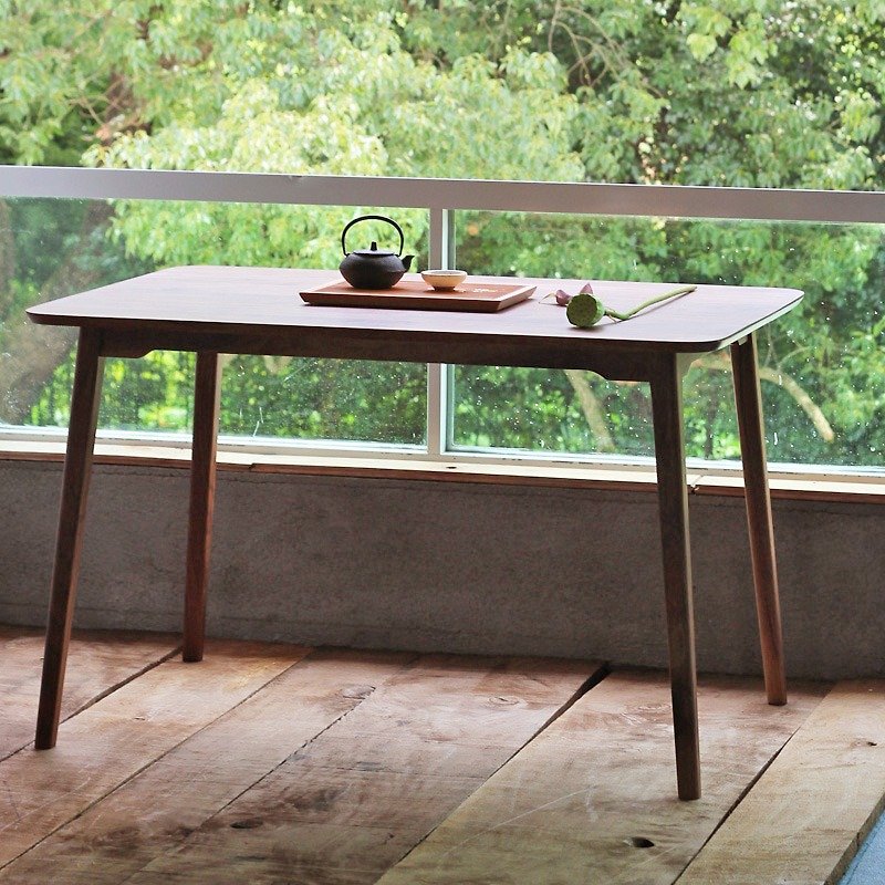 木材の瞬間がある - 西工房 - デザイン家具 - 木製の机、ダイニングテーブル - 長いテーブル - 机・テーブル - 木製 ブラウン