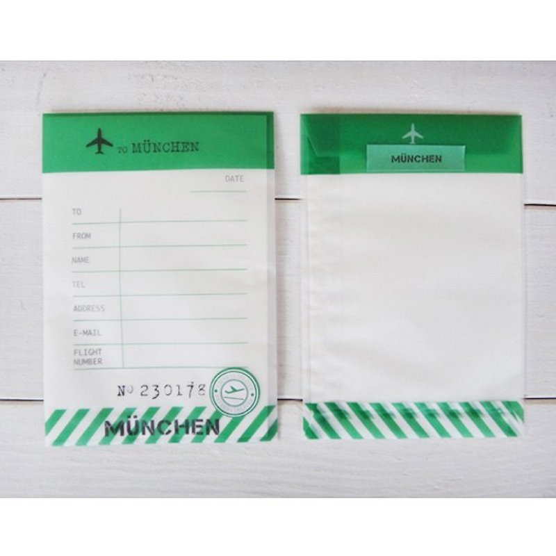 飛行信封袋-慕尼黑 - 信封/信紙 - 紙 綠色