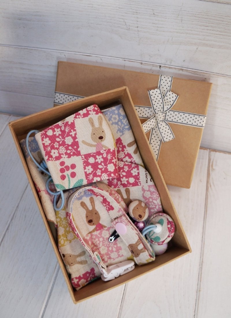 【布作】彌月禮盒 - 滿月禮物 - 其他材質 粉紅色