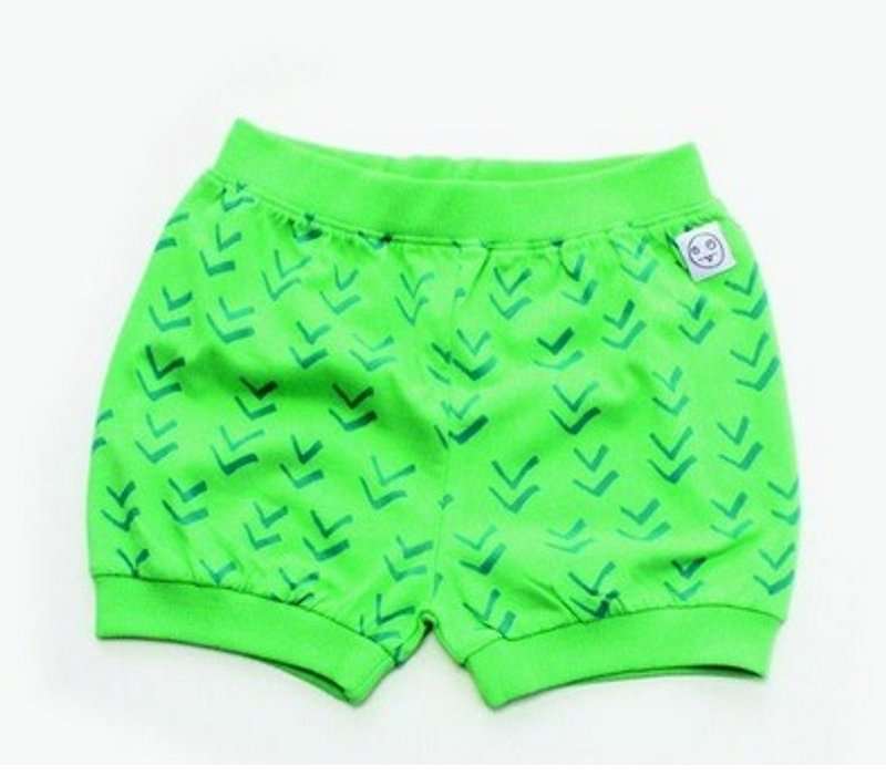 2015 spring and summer indikidual green chevron print shorts - อื่นๆ - ผ้าฝ้าย/ผ้าลินิน สีเขียว