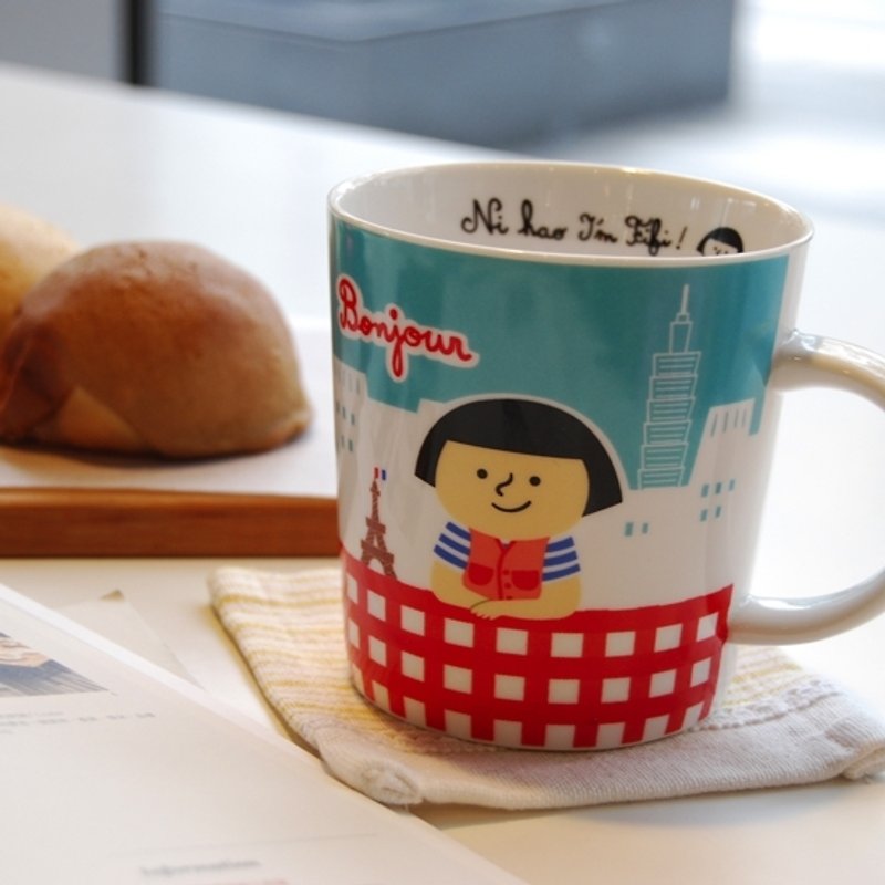 Ni Hao, I am FiFi  馬克杯 - FiFi與她的小寵物 - 咖啡杯/馬克杯 - 其他材質 紅色