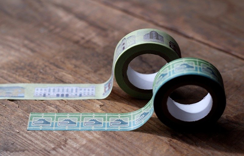 Old window grilles grilles paper tape ◘ Mt. - Washi Tape - Paper Green