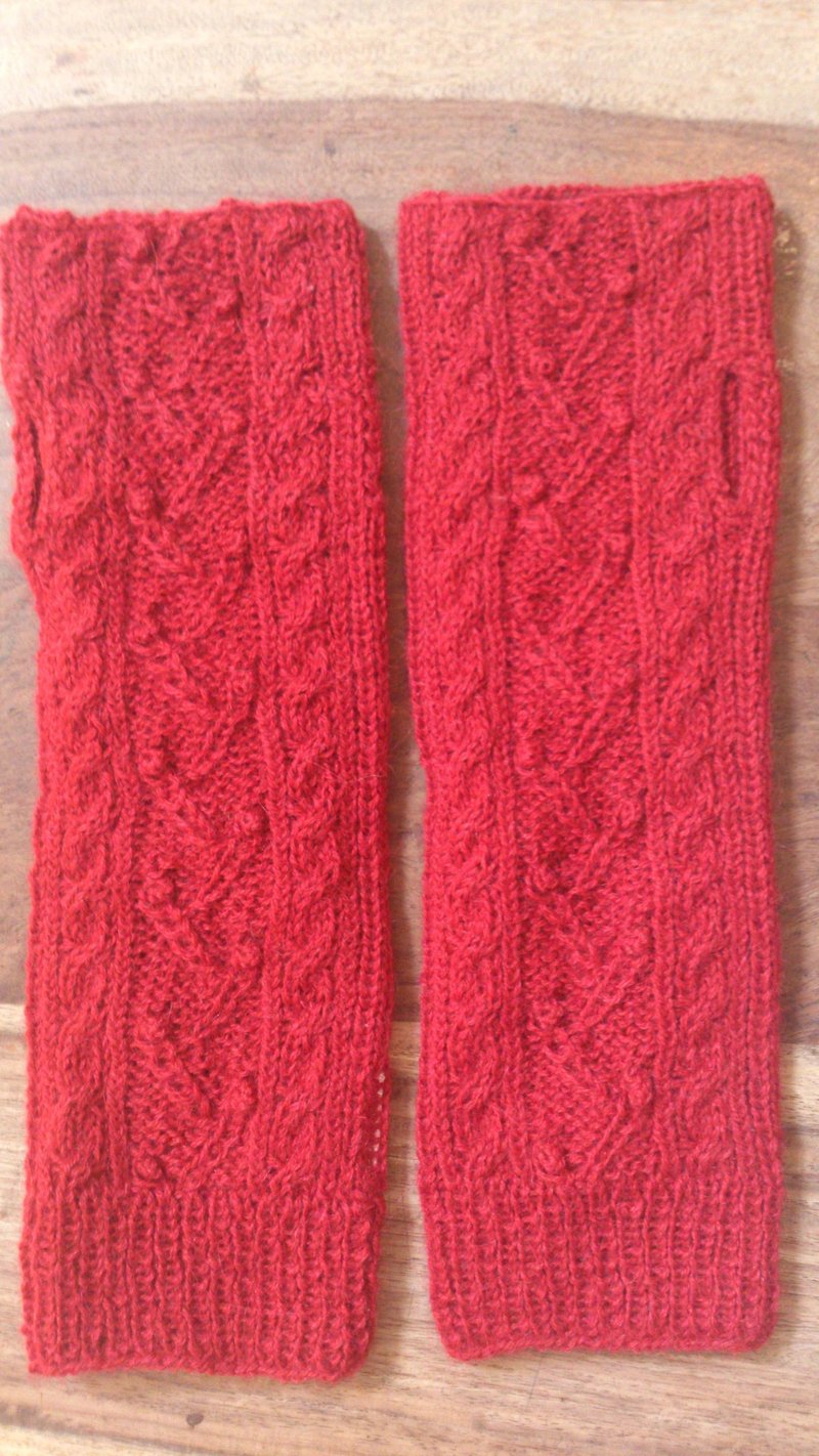 地球樹fair trade&Eco-「羊駝毛系列」-羊駝毛手套 (長)只剩紅色 - 手套/手襪 - 其他材質 