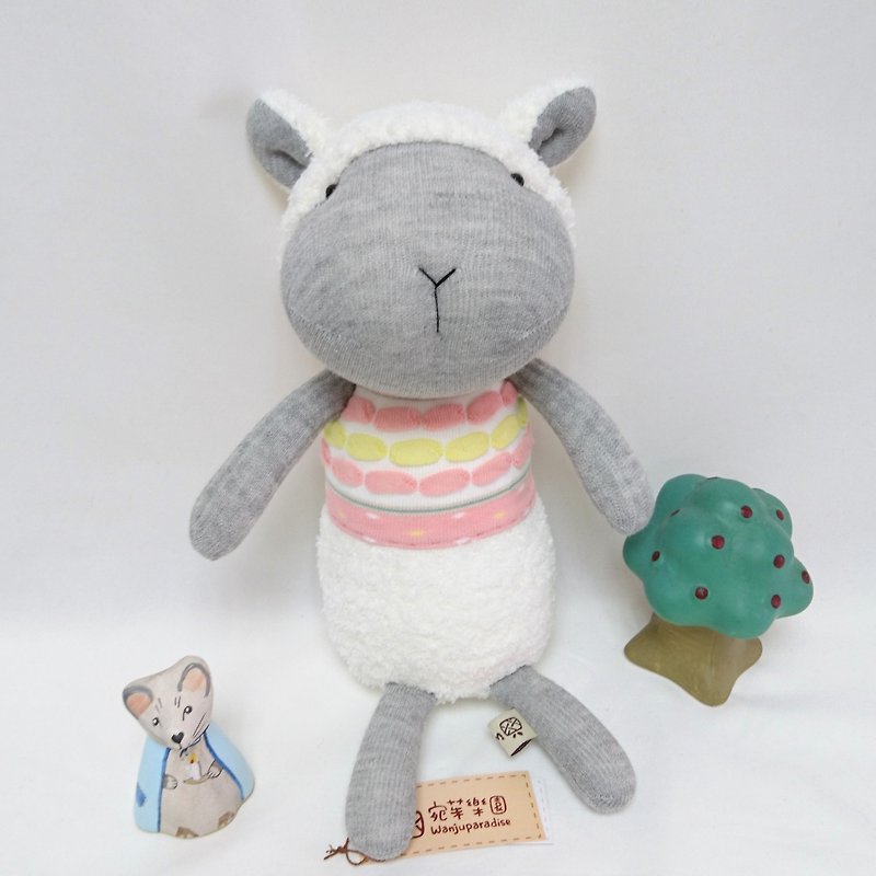 Sheep baa baa / doll / sock doll / sheep - Stuffed Dolls & Figurines - Cotton & Hemp 