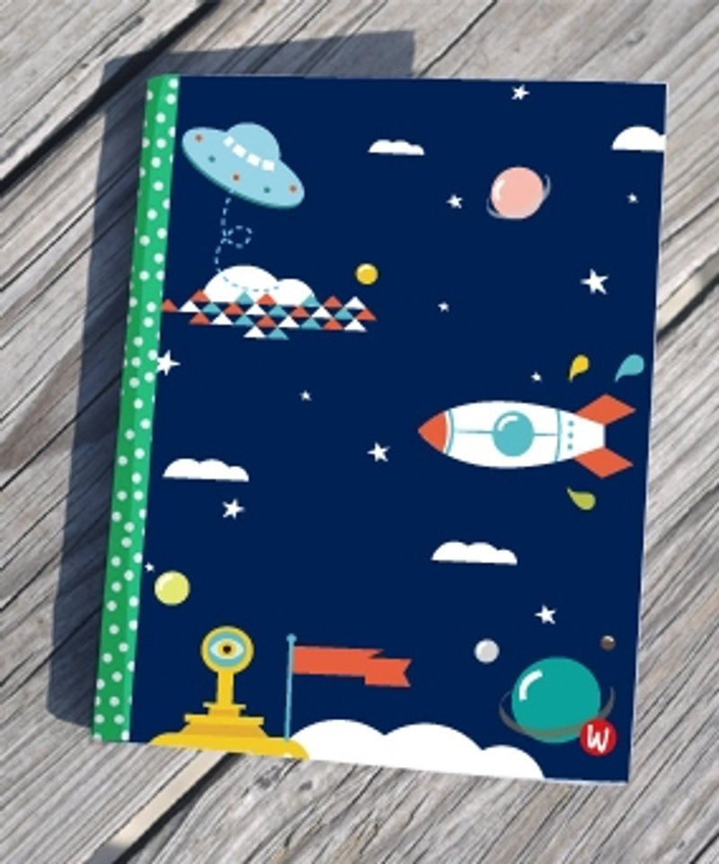 Rococo Strawberry WELKIN Handmade Travel Notebook/Seal Book/Notebook_Outer Space - สมุดบันทึก/สมุดปฏิทิน - กระดาษ 