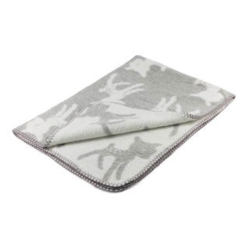 Fabulous Goose ultra-soft bristles Blanket Fairy Tales series - Bambi (light gray) - Bedding - Other Materials Gray