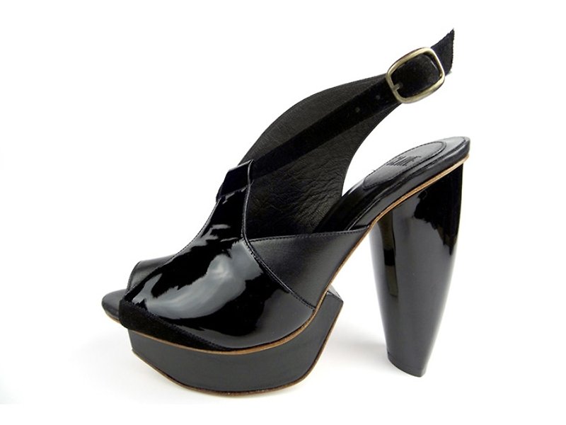 /A Season for Murder/ REVENGE- Black -Platform shoes - High Heels - Genuine Leather Black