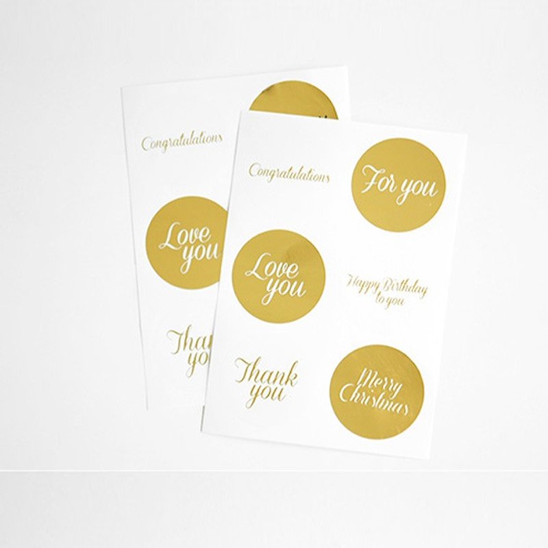 Dailylike Golden Age moment luxury decoration round paste -01 message stickers, E2D33877 - Stickers - Paper Gold