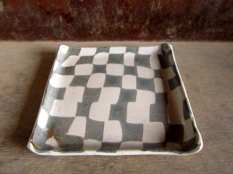 グリッド正方形の板 - 小皿 - その他の素材 