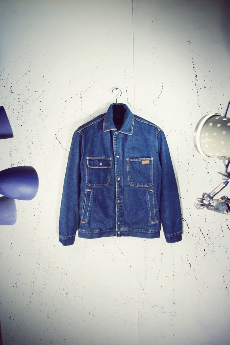 ~後菜園~二手古著嬉皮 CM-90 Woolrich牛仔夾克 VINTAGE/USED/MOD'S - 女大衣/外套 - 其他材質 藍色